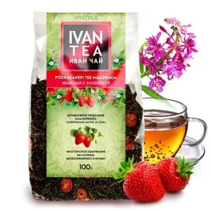 Fireweed tea with strawberry, 100 g