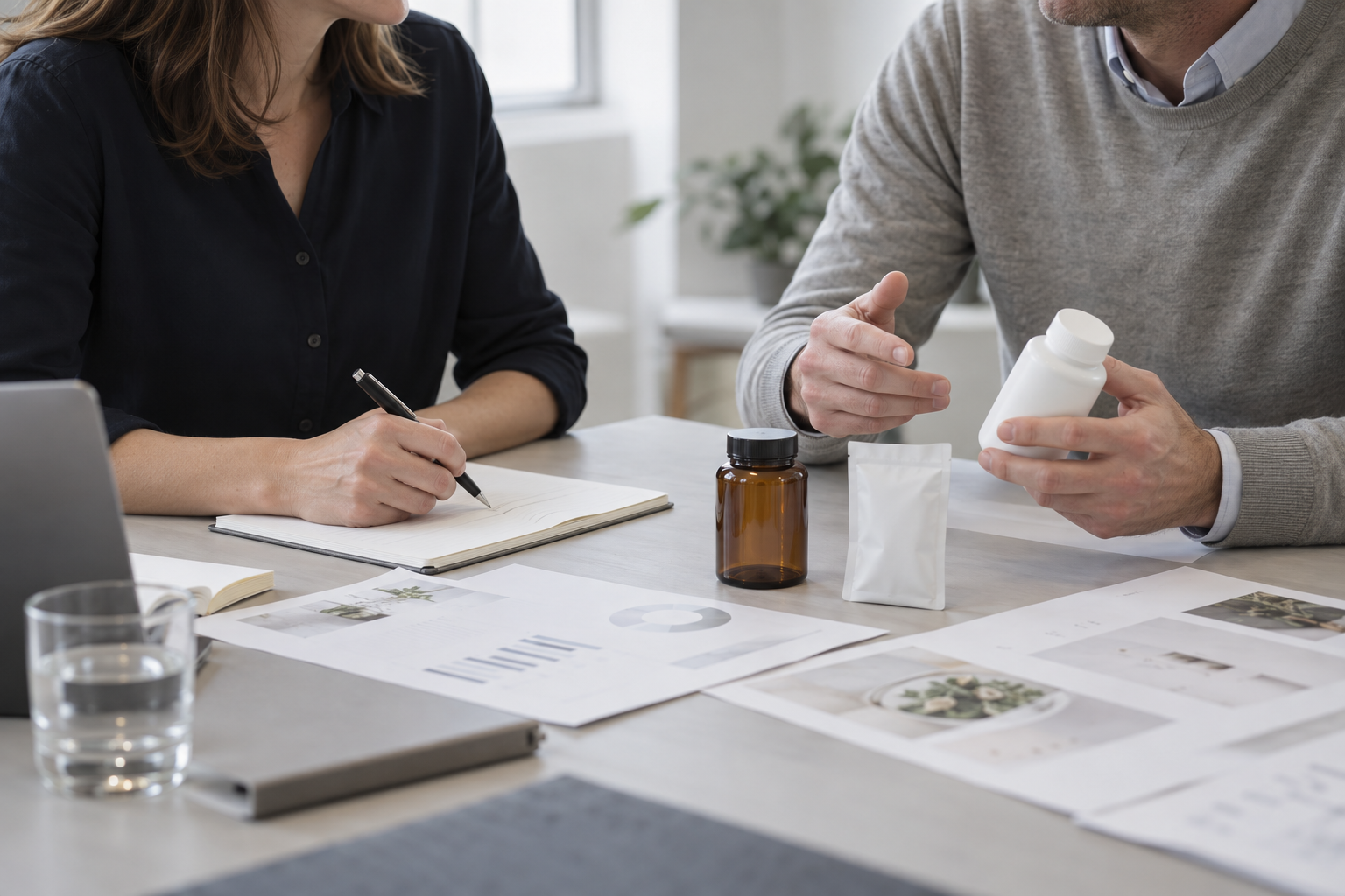 Discussing the product brief and packaging