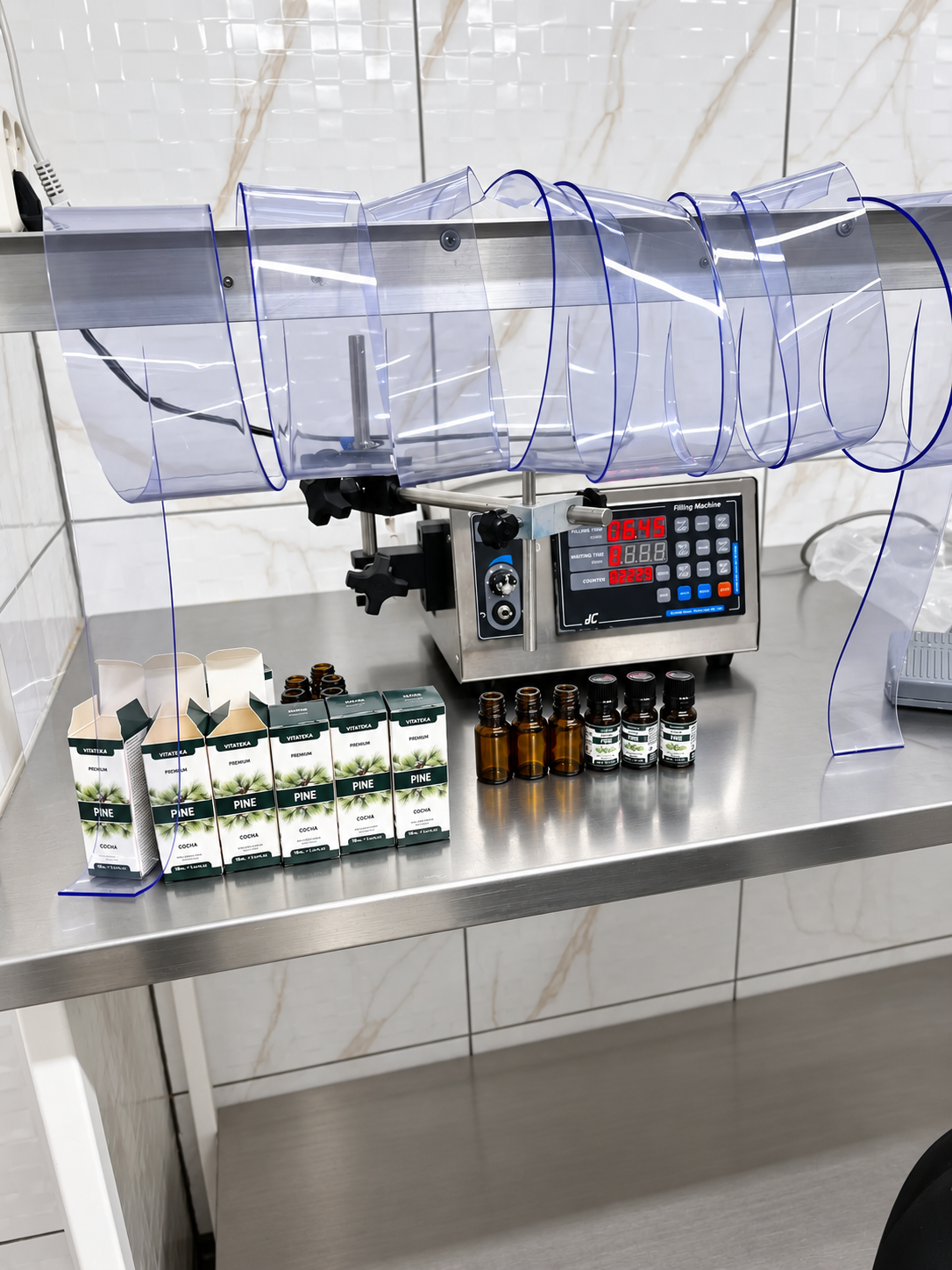 Filling a product into bottles