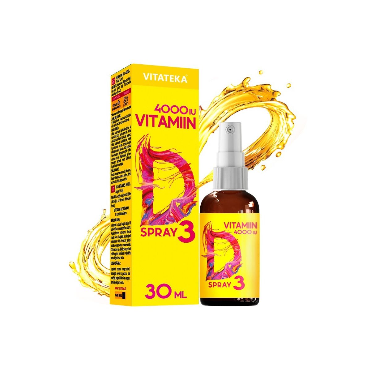 Vitamin D3 spray, 4000 IU